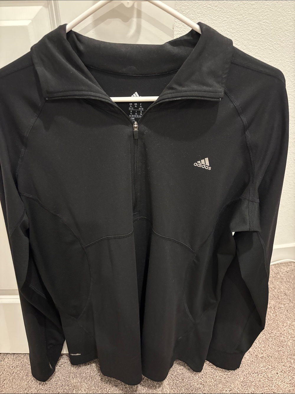 adidas Women's Black 3/4 Zip Athletic Jacket